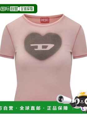 韩国直邮Diesel 短袖 T 恤 A128360SQAD35U DOM ROSA女装
