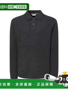 韩国直邮HAZZYS 赫奇斯 [Iconic] 炭灰色长袖 Pique Polo 衫 (HZT