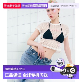 T恤CA25AST001WHF CALIE女士女装 LOGO MESH SHIRT 韩国直邮AS