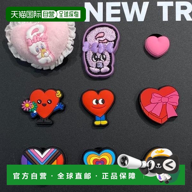 韩国直邮crocs Krox HC02 Heart Character with Flowers JIBBITZ