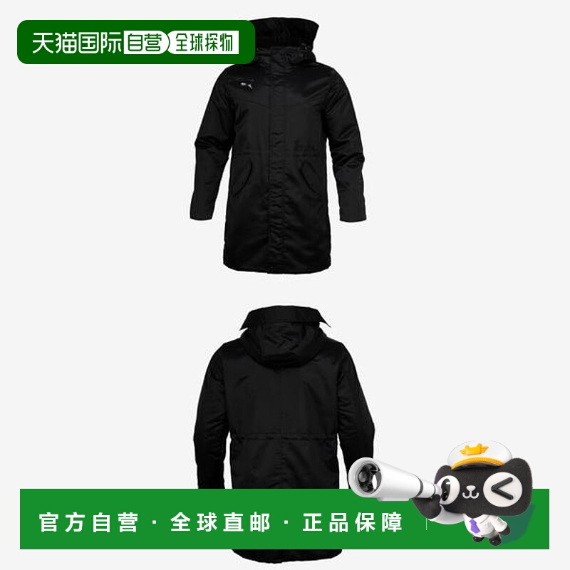 韩国直邮PUMA 彪马抓绒连帽野生动物园长款夹克黑色登山加绒男式