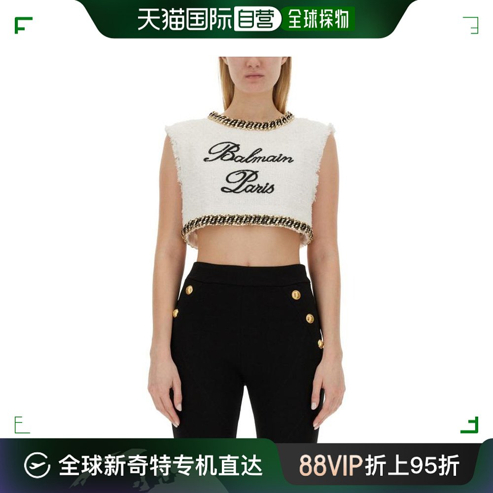 韩国直邮BALMAIN24SS长袖T恤女CF1AI145 CE79GABWHITE