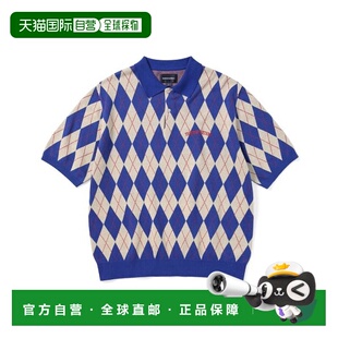 Argyle Knit Polo TN23 韩国直邮THISISNEVERTHAT Blue Polo衫
