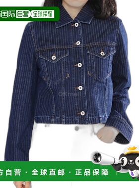 韩国直邮KENZO FE6 2DV245 6F2 DD 牛仔外套纯棉条纹设计背部Kenz