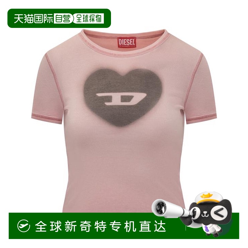 韩国直邮Diesel 短袖 T 恤 A128360SQAD35U ROSA DOM