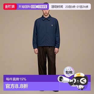 韩国直邮Polo 海军蓝色拉链外翻领外套 Ralphlauren夹克男女同款