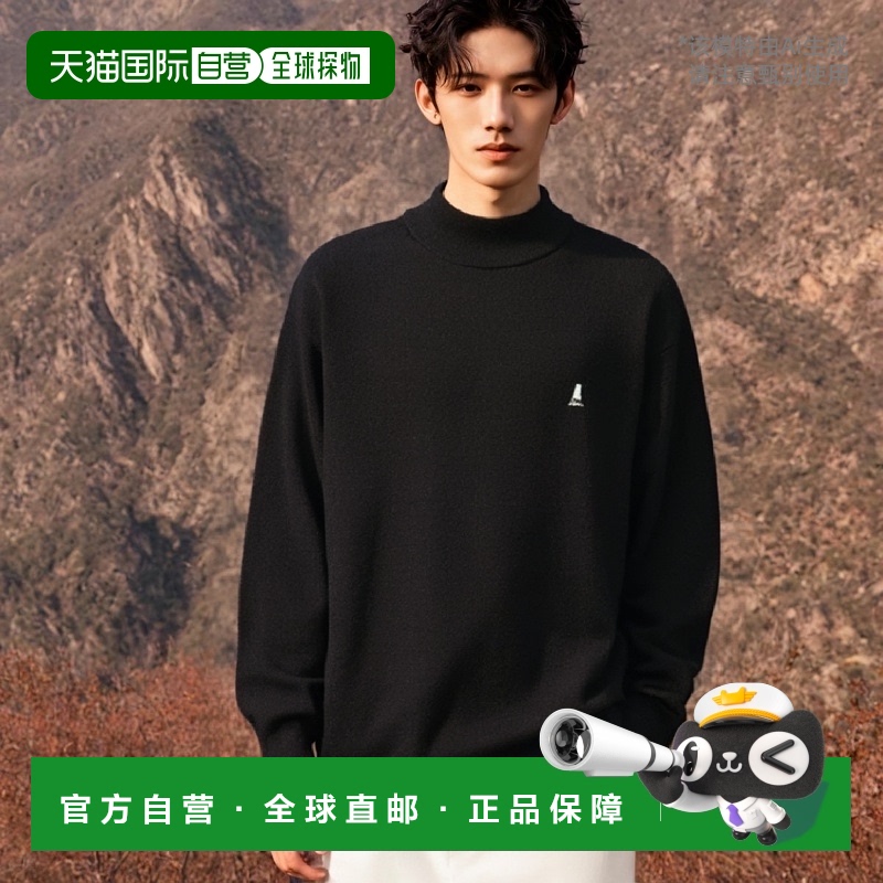 韩国直邮YALE HERITAGE DAN MOCK NECK KNIT BLACK男针织YD09KT00