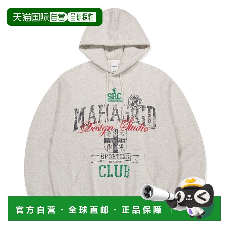 韩国直邮MAHAGRID 男士连帽衫MG2EFMM414AOM SPORTING CLUB HOODI