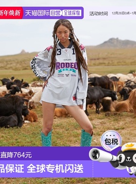韩国直邮AS IF CALIE RODEO FOOTBALL JERSEY LIGHTGRAY女装T恤CA