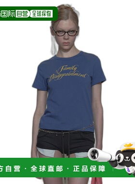 韩国直邮SCULPTOR美式复古街头辣妹潮牌新款T恤SC24S256BL