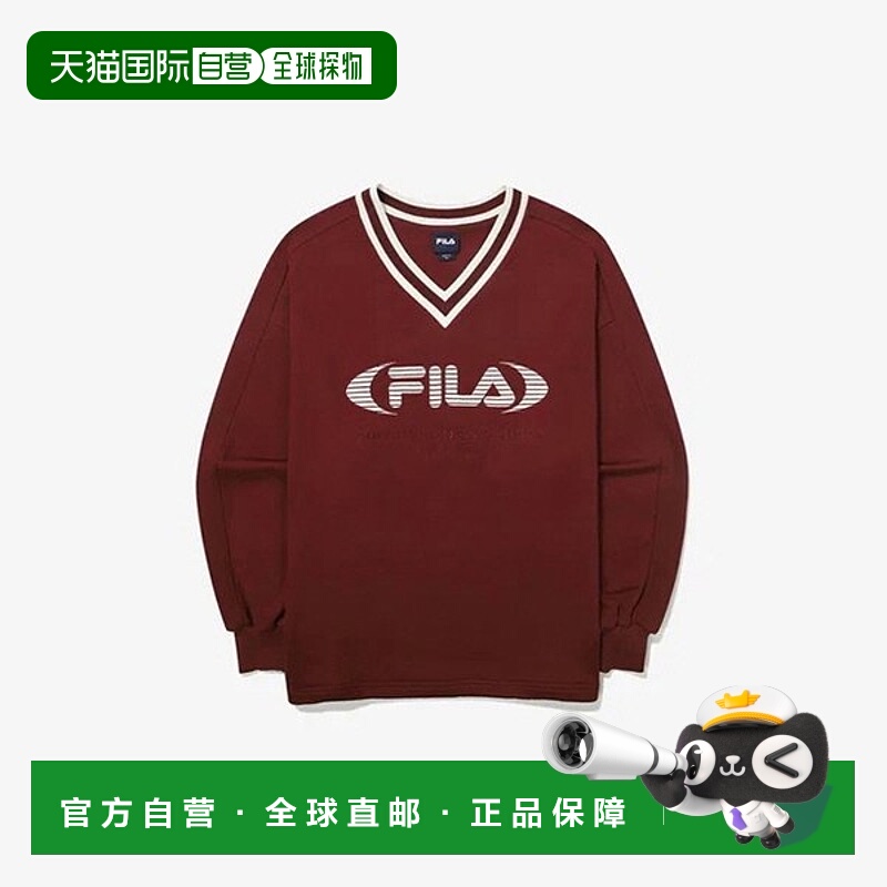 韩国直邮FILA Wheelaginfalti TQJ FS2POG3151F-WIN 女士 V 领徽