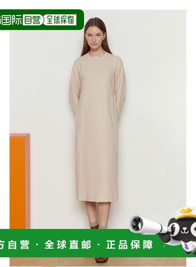 韩国直邮THE IZZAT 针织领卷边 H 字连衣裙 IMAA0OP01-JJ羊毛
