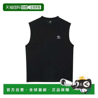 韩国直邮kangol 波浪无袖 2804 黑色背心