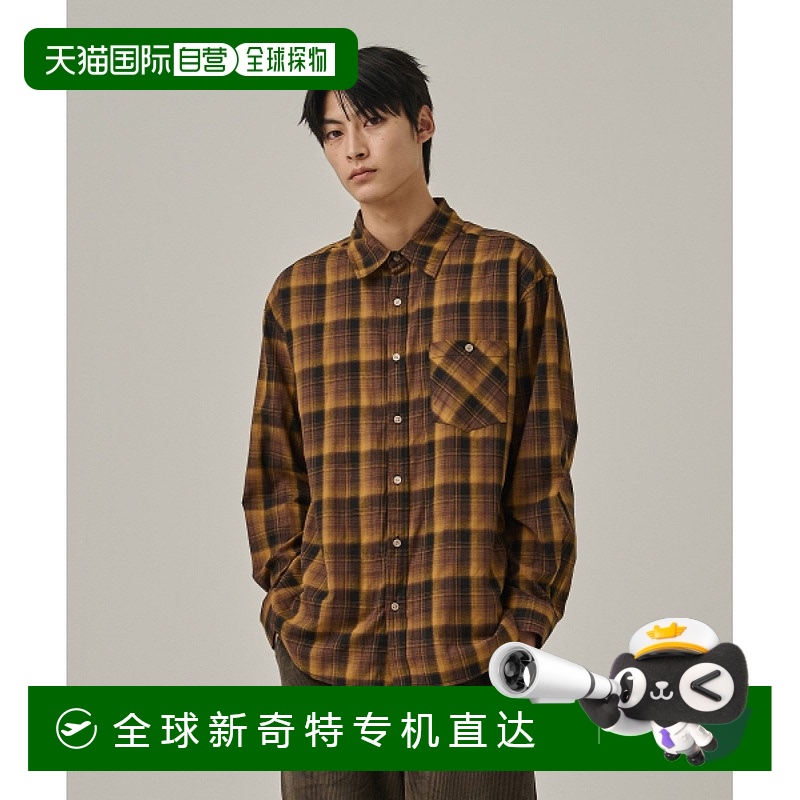 1小时内可退 韩国直邮analog mood  衬衫正品休闲时尚百搭 潮流穿