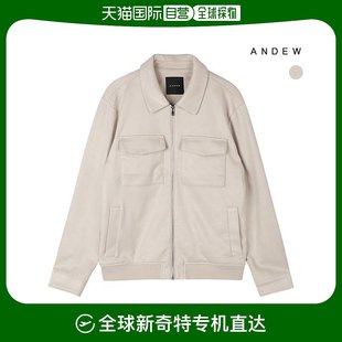 羊羔皮材质 口袋细节 Andew 男款 短外套 短款 韩国直邮Andew