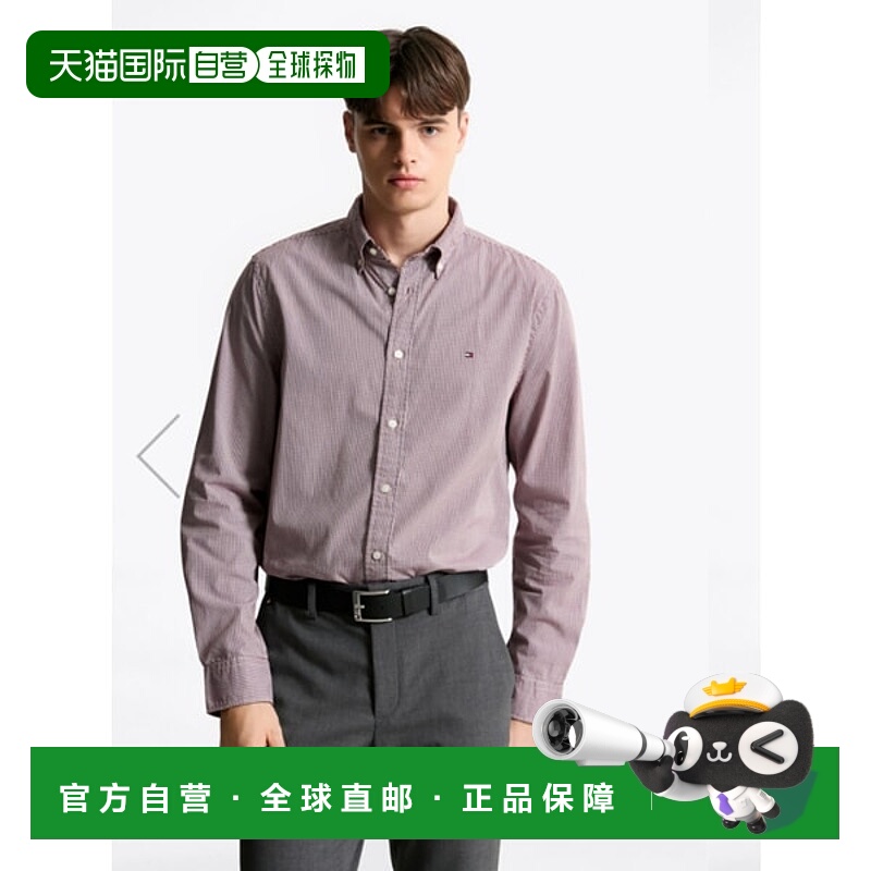 韩国直邮TOMMY HILFIGER [Tommy Hilfiger 男士微格纹格子衬衫 (T