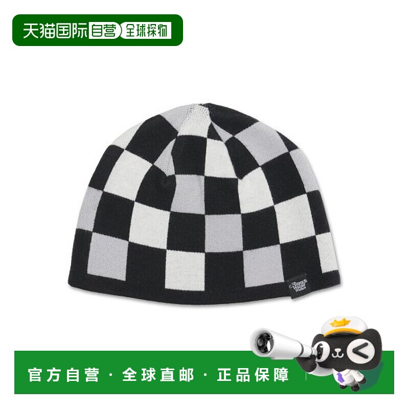 韩国直邮Ames Worldwide 女士帽子CHECKERBOARD BEANIE BLACK (AM2