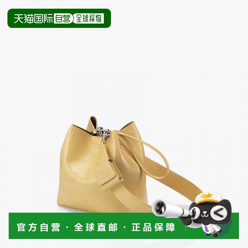 韩国直邮FIND KAPOOR时尚女包单肩斜挎耳机包装饰褶纹黄油水桶包