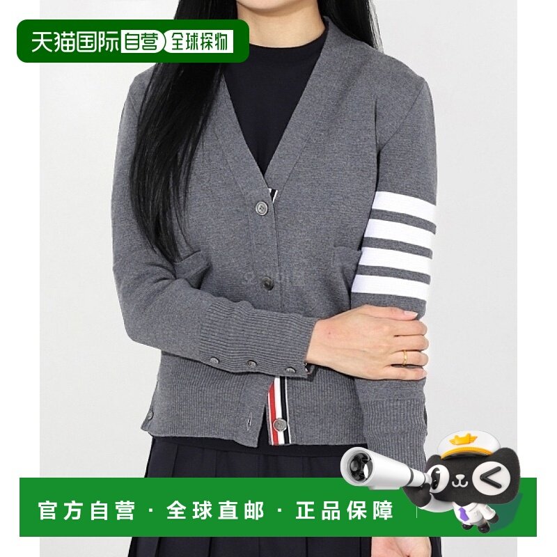 韩国直邮Thom Browne汤姆布朗TB针织衫女款FKC207A开衫灰色羊毛