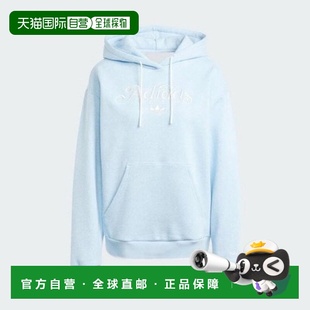 女士图案宽松磨毛连帽衫 韩国直邮adidas IX3535 XQK 连帽衫