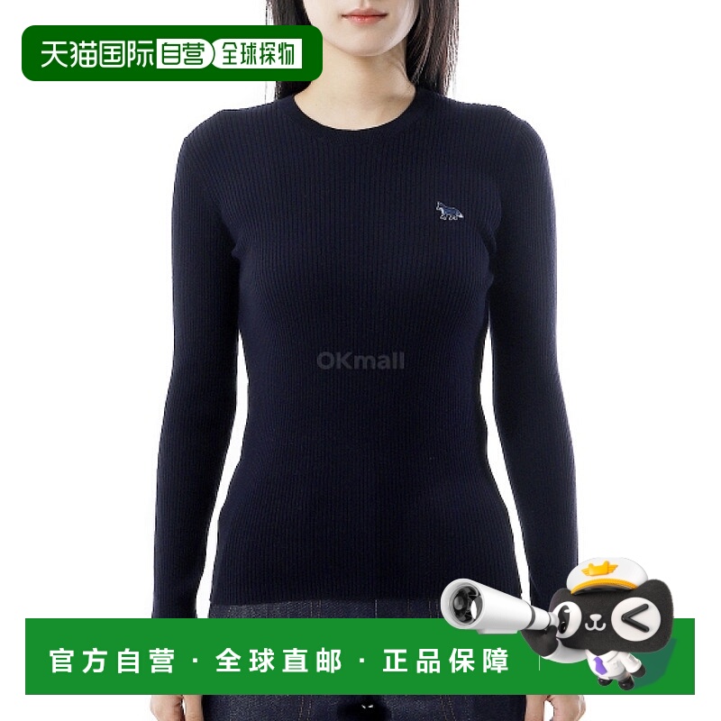 韩国直邮MAISON KITSUNE BABY FOX 贴片细罗纹套头衫 (OW00801KT1