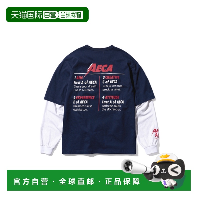 韩国直邮AECA WHITE 公用T恤AWCMSSBDTTLST001C0LB AECA AECA LAY