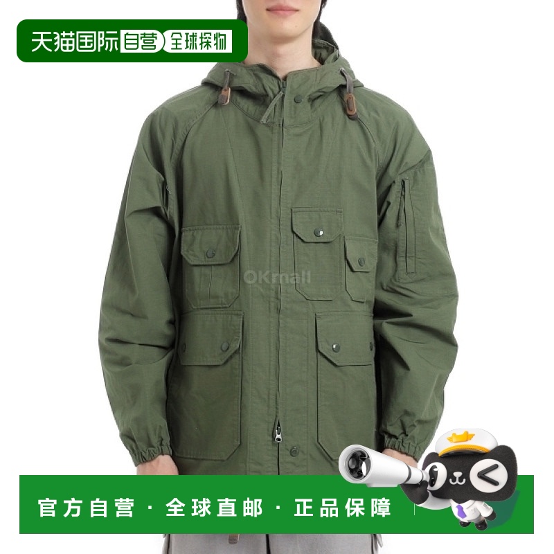 韩国直邮Engineered Garments Atlantic 橄榄色棉质防撕裂派克大