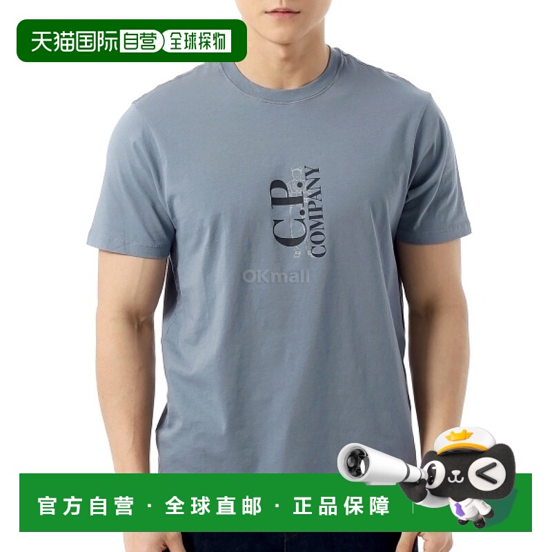 韩国直邮CP COMPANY 30/1 球衣垂直徽标 T 恤 (18CMTS138A 005100