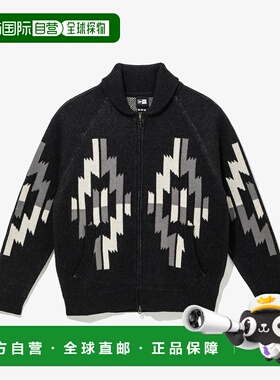 韩国直邮NEW ERA Originators Cowichan 黑色开襟羊毛衫 14741984