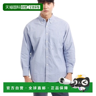 韩国直邮nanamica 纽扣条纹风衬衫 (SUGS421 N) 长袖衬衫