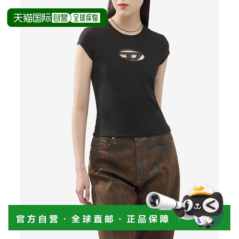 韩国直邮DIESEL DIESEL T-Angie 短袖T恤 - 黑色 A062680AFAA9XXA