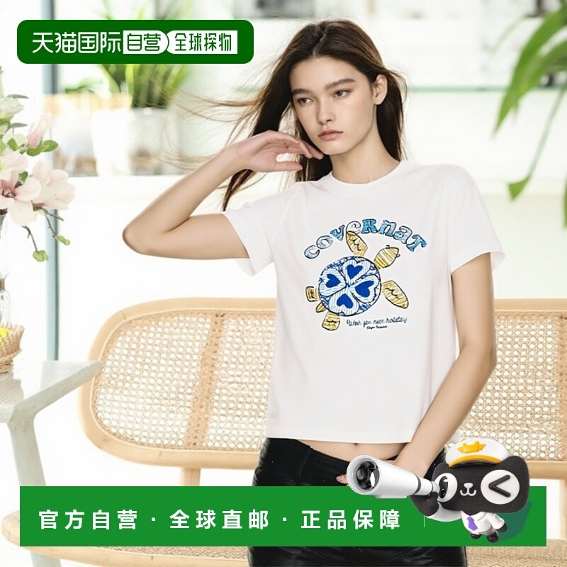 韩国直邮COVERNAT WOMAN 女士女装T恤CO2402ST73WH