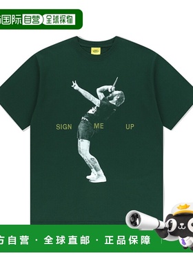 韩国直邮MAHAGRID 男士T恤MG2EMMT521DGN SIGN ME UP TEE GREEN(M