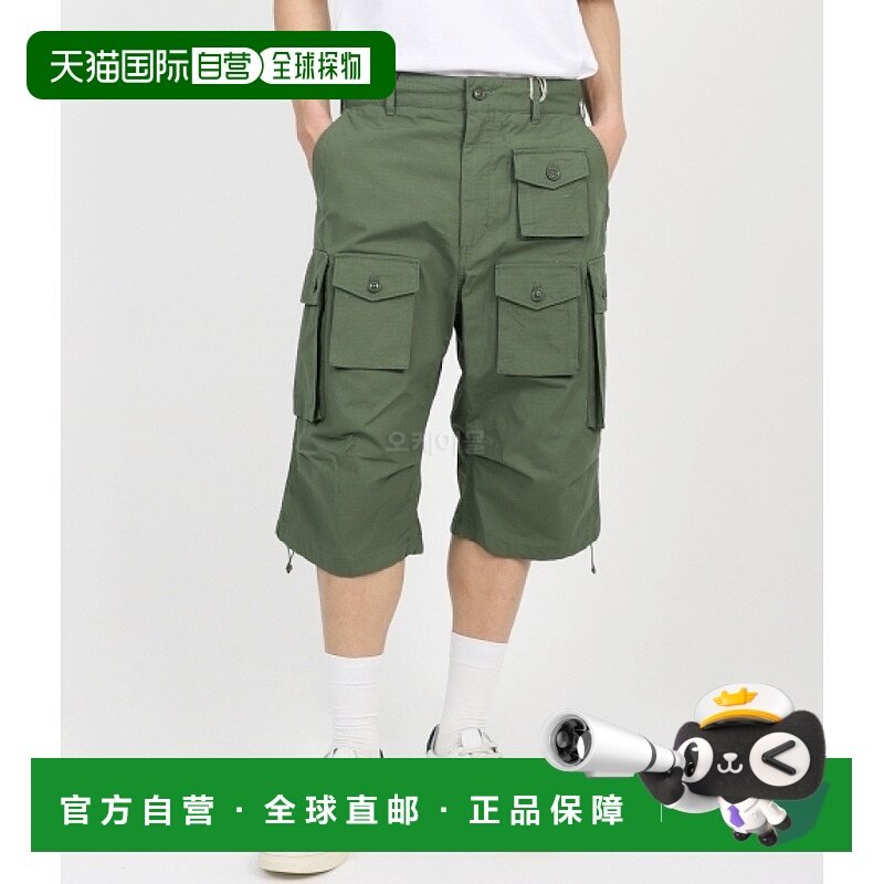 韩国直邮Engineered Garments FA 短裤 C - 橄榄色棉质防撕裂裤 (