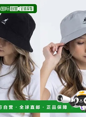 韩国直邮kangol Kangol 双面水桶帽轰炸机帽 K5364 黑色银色