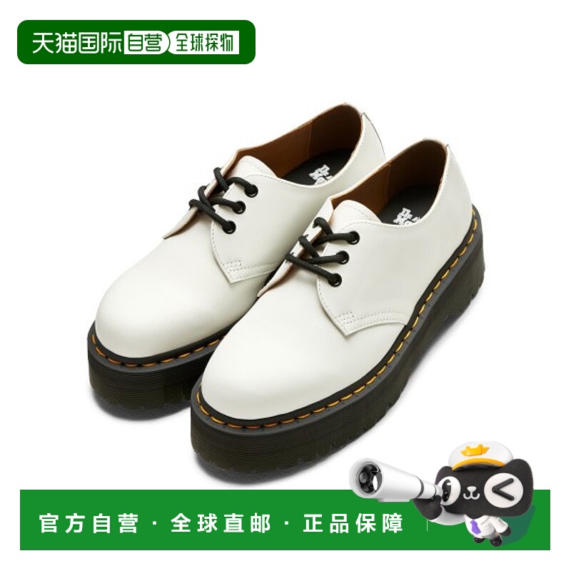 韩国直邮DR.MARTENS  公用休闲皮鞋26492100 1461 Quad White Smo