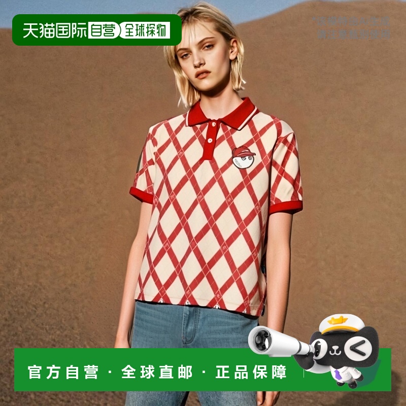 韩国直邮MALBON GOLF 女士女装T恤M4322PTS12CRM Pattern Collared