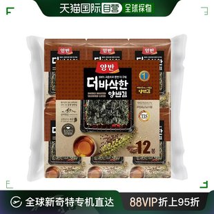 韩国直邮YANGBAN海苔300度高温烤制脆香即食紫菜120包寿司零食