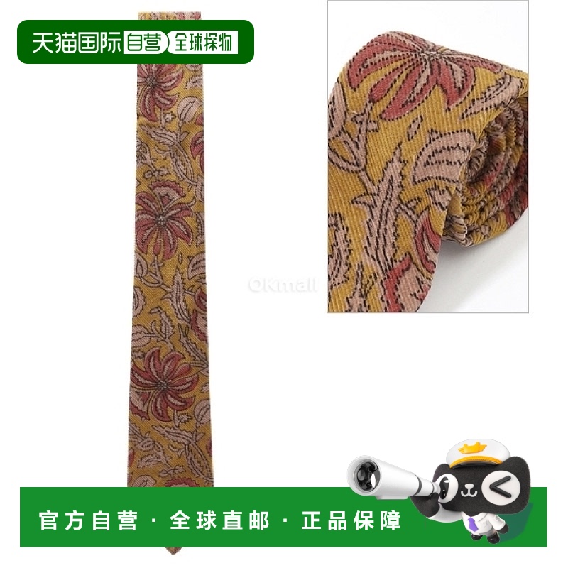 韩国直邮Engineered Garments 卡其色花卉印花灯芯绒领带 (25S1H0