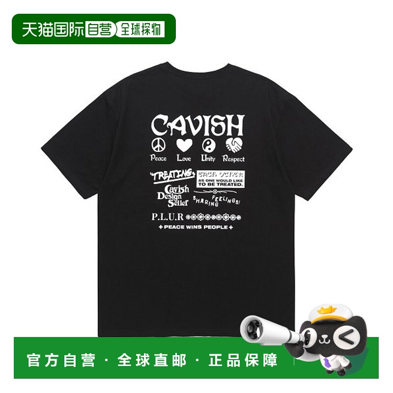 韩国直邮CAVISH 公用T恤CV2BMMT515ABK PLUR SS TEE BLACK(CV2BMM