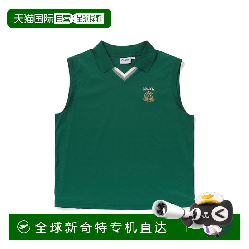 韩国直邮MALBON GOLF 女士棉马甲M4322PVT13GRN RIB CALLAR WOVEN