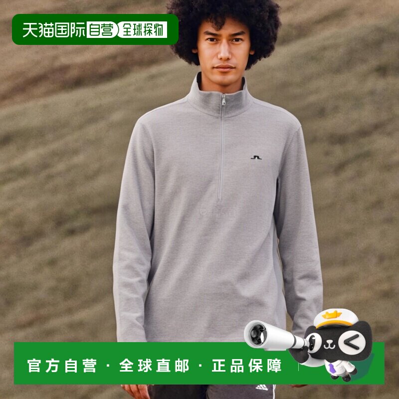 韩国直邮J.LINDEBERG Luke 半拉链中层长袖衫 男士休闲服 AMJS090