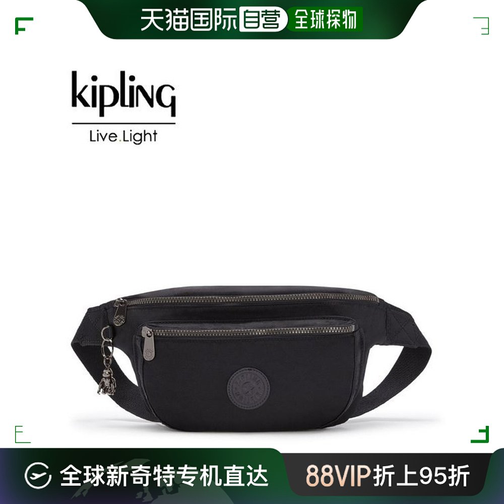 韩国直邮Kipling双肩背包 Galleria/KIPLING/斜背包/腰包/黑色/K