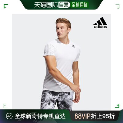 韩国直邮Adidas 衬衫 [阿迪达斯] 短袖T恤 NQBGP7656 深红色 3S T