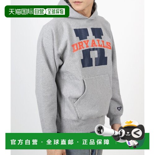 韩国直邮HUMAN MADE HM27CS031 灰色 兜帽/拉链卫衣帽衫