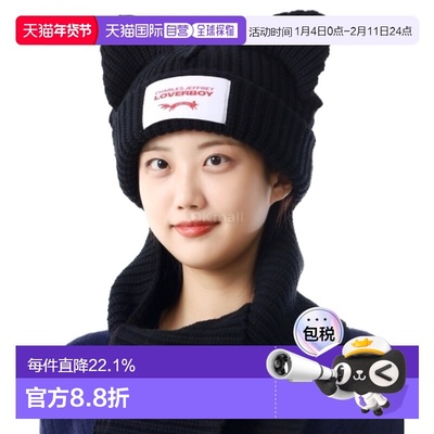 韩国直邮CHARLES JEFFREY LOVERBOY 粗耳朵毛线帽围巾 (041130202