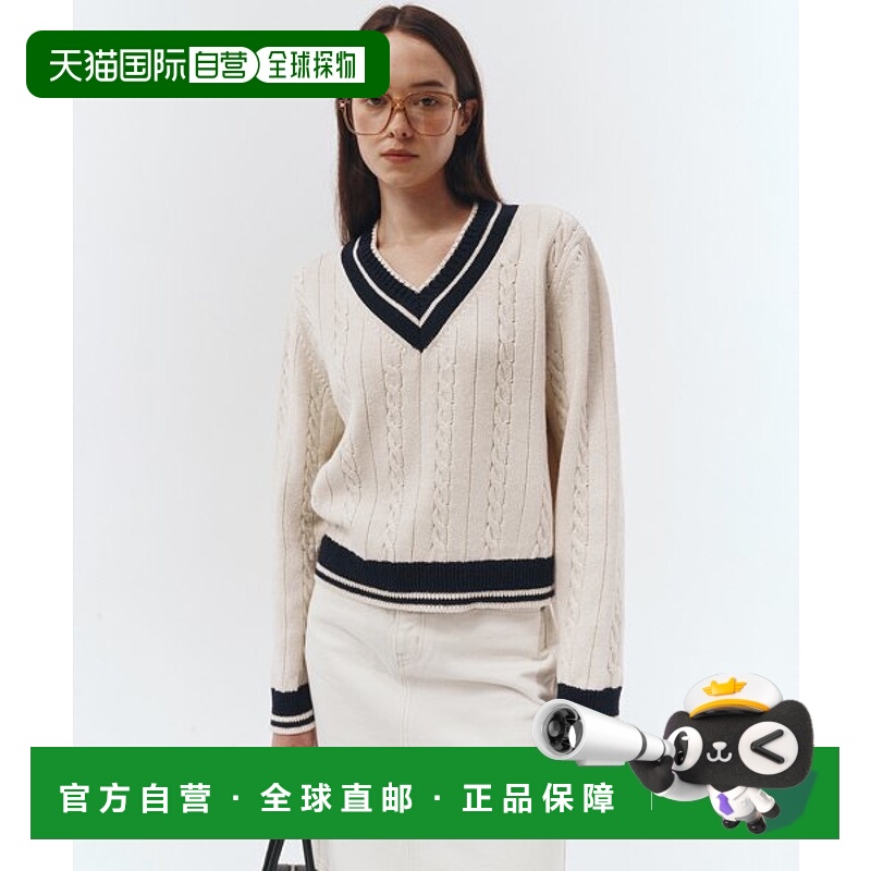 韩国直邮Dunst2023秋冬新品中性风经典女款毛衣UDSW3A108CR