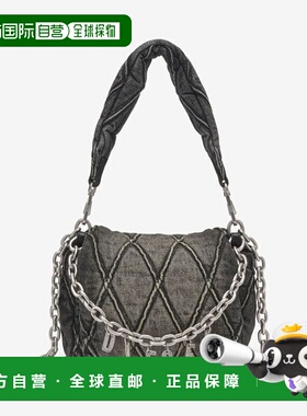 韩国直邮DIESEL DIESEL Charm-D-S 牛仔单肩包 - 黑色 X09597P633