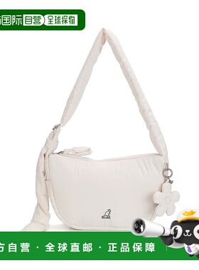 韩国直邮kangol Pooper 圆形斜挎包 3370 象牙白色单肩包