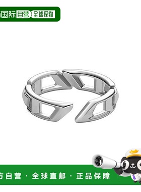 韩国直邮DIESEL [官方正品] DL1349040 D 徽标银戒指 144593747